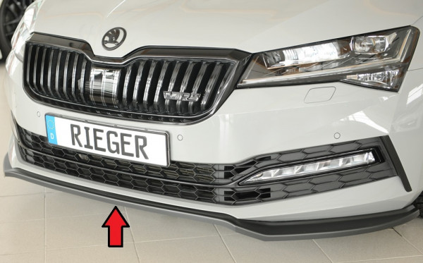 Rieger Spoilerschwert matt schwarz für Skoda Superb III (3T/3V) Lim. 08.19- (ab Facelift 2)