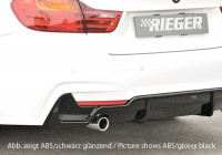 Rieger Heckeinsatz matt schwarz für BMW 4er F32 (3C) Coupé (3-tür.) 07.15- (ab Facelift) LCI Ausführung: Schwarz matt