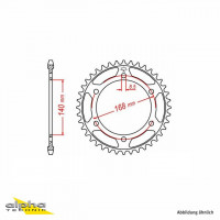 Kettenrad Stahl 47 Zähne 525 passend für BMW F800R Kettenrad Stahl 47 Zähne 525 passend für BMW F800R