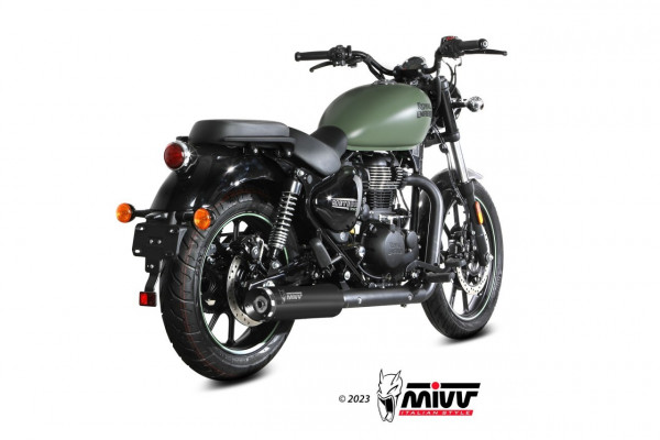 MIVV HR-1 Edelstahl Schwarz ROYAL ENFIELD HNTR 350 22-24