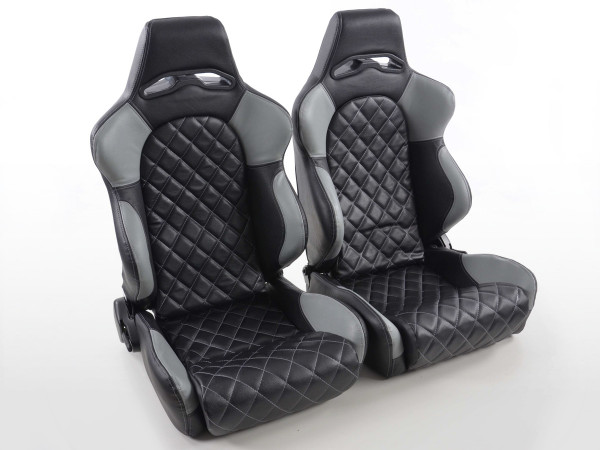 FK Sportsitze Auto Halbschalensitze Set Las Vegas in Motorsport-Optik mit Steppung