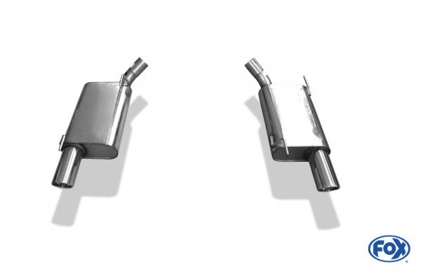 FOX Endschalldämpfer passend für Ford Mustang GT Coupe 4,6l – 1x100 Typ 17 rechts/links