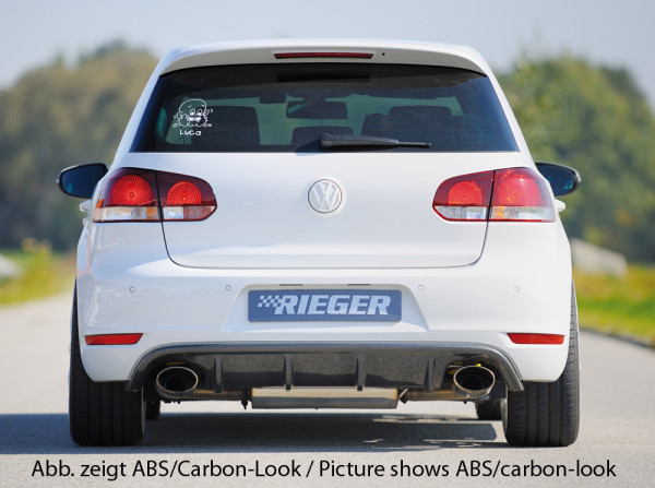 Rieger Heckeinsatz matt schwarz für VW Golf 6 GTI Cabrio