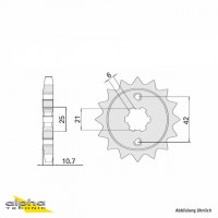 Ritzel 17 Zähne Teilung 530 passend für Honda Ritzel 17 Zähne Teilung 530 passend für Honda
