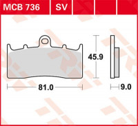 Scheibenbremsbeläge MCB736SV passend für BMW Modelle Scheibenbremsbeläge MCB736SV passend für BMW Modelle