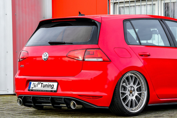 Gefräster Heckansatz mit Finnen V2 für VW Golf 7 GTI + GTD AU