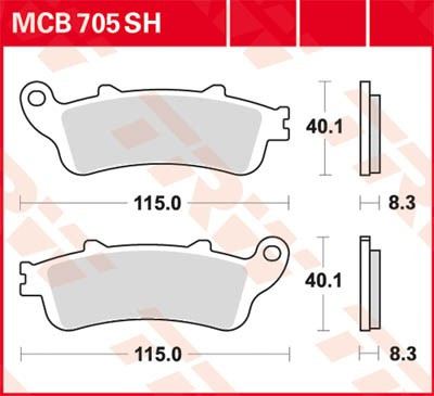 Scheibenbremsbeläge MCB705SH