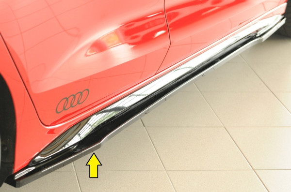 Rieger Seitenschweller rechts ansatz glanz schwarz für Audi A3 (GY) 5-tür. (Sportback) 11.19-05.24 (