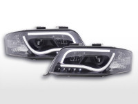 Scheinwerfer Set Daylight LED TFL-Optik passend für Audi A6 4B 01-04 schwarz Rechtslenker Scheinwerfer Set Daylight LED TFL-Optik passend für Audi A6 4B 01-04 schwarz Rechtslenker