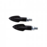 SHIN YO Vinci LED Blinker Gehäuse Schwarz / Linse Rauchgrau (Paar), vorn & hinten SHIN YO Vinci LED Blinker Gehäuse Schwarz / Linse Rauchgrau (Paar), vorn & hinten