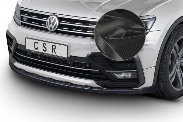 Cup-Spoilerlippe mit ABE für VW Tiguan II CSL367-C Carbon Look Hochglanz