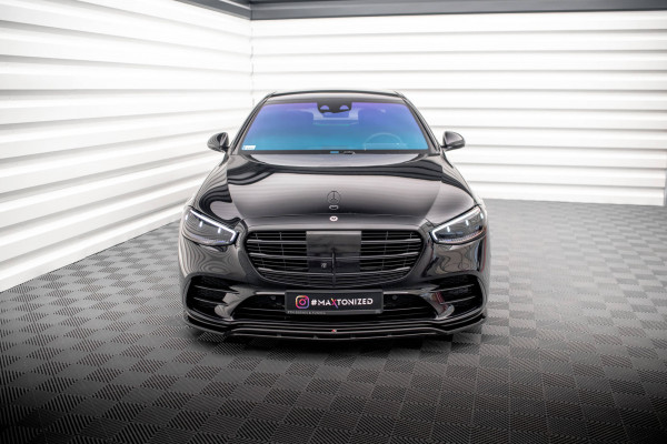 Front Ansatz Für Mercedes-Benz S AMG-Line W223 Schwarz Hochglanz