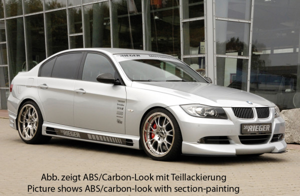 Rieger Seitenschweller links carbon look für BMW 3er E90 Lim. 09.08- (ab Facelift) LCI