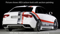 Rieger Heckeinsatz carbon look für Audi A4 (B8/B81) Lim. 01.12- (ab Facelift) Ausführung: Schwarz matt