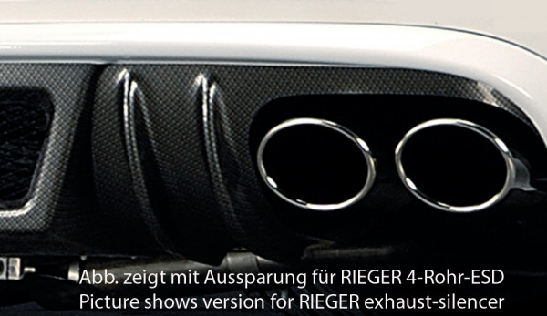 Rieger Heckschürzenansatz carbon look für Audi A5 (B8/B81) Coupé 06.07-07.11 (bis Facelift)