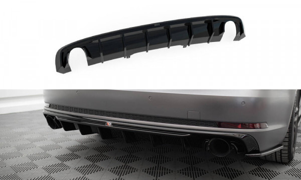 Diffusor Heck Ansatz Für Audi A4 S-line B9 (Einzelauspuff Li. Re.)