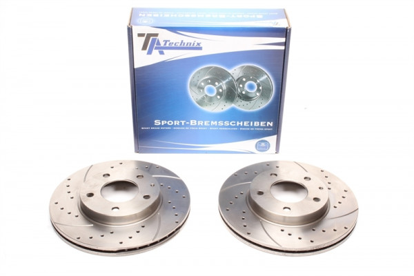 TA Technix Sport Bremsscheiben Satz Vorderachse passend für Mazda 323F-V (BA)