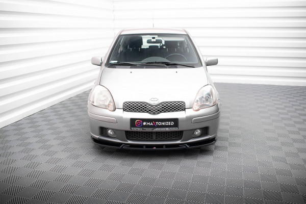 Front Ansatz Für Toyota Yaris T-Sport Mk1 Facelift Schwarz Hochglanz