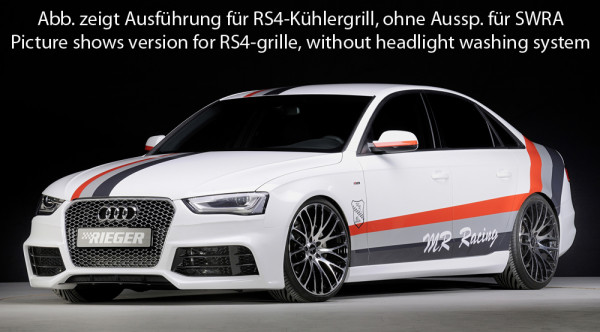 Rieger Spoilerstoßstange für Audi A4 (B8/B81) Lim. 01.12- (ab Facelift)