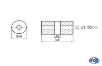FOX Uni-Schalldämpfer rund ohne Stutzen mit Kammer – Edelstahl Ø198mm Länge 420mm FOX Uni-Schalldämpfer rund ohne Stutzen mit Kammer – Edelstahl Ø198mm Länge 420mm