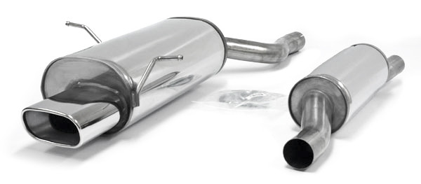 TA Technix Edelstahlanlage 85x150mm passend für BMW 316i/318i E46 Limo./Coupé/Touring