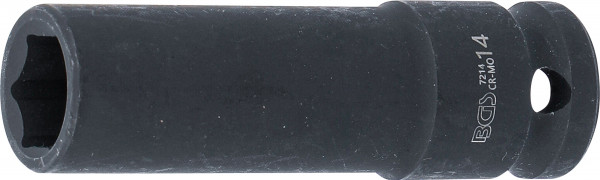 Kraft-Steckschlüssel-Einsatz Sechskant, tief 14 mm 1/2 Zoll Innenvierkant