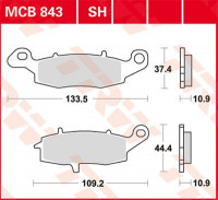Scheibenbremsbeläge MCB843 passend für Suzuki & Kawasaki Scheibenbremsbeläge MCB843 passend für Suzuki & Kawasaki