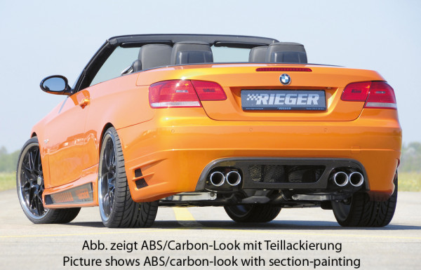 Rieger Heckansatz carbon look für BMW 3er E93 Cabrio 03.07-02.10 (bis Facelift)