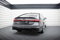 Diffusor Heck Ansatz Für Audi A7 S-Line C8 / S7 C8 Schwarz Hochglanz