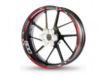 Felgenrandaufkleber rot-weiß passend für 800 ccm Motorräder Felgenrandaufkleber rot-weiß passend für 800 ccm Motorräder