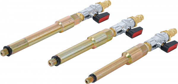 BGS Druckluftadapter-Satz für Glühkerzenbohrungen 3-teilig