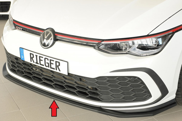 Rieger Spoilerschwert nur für GTI / GTD / GTE matt schwarz für VW Golf 8 GTI 5-tür. 08.20-03.24 (bis