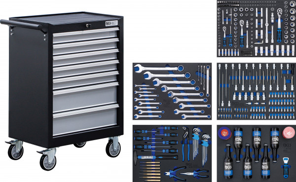 Werkstattwagen mit 7 Schubladen und 354 Werkzeugen