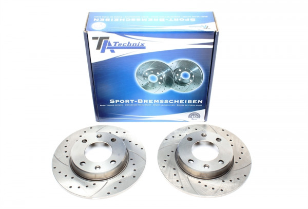 TA Technix Sport Bremsscheiben Satz Hinterachse passend für Citroën Berlingo / C2 / C3 I / C3 Plurie