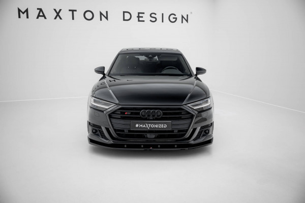 Front Ansatz V.2 Für Audi S8 / A8 S-Line D5 Schwarz Hochglanz
