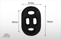 FOX Gummi 4 – Gummihalter 70x47mm mit 53mm Lochabstand FOX Gummi 4 – Gummihalter 70x47mm mit 53mm Lochabstand