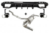 Ulter Sportauspuff passend für Alfa Romeo Giulia ab 2016 – 4 Duplex Endrohre Ø80 Ulter Sportauspuff passend für Alfa Romeo Giulia ab 2016 – 4 Duplex Endrohre Ø80