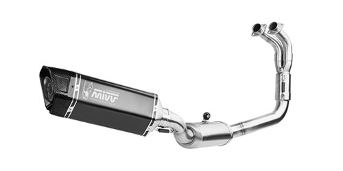 MIVV SR-1 Titan Komplettanlage mit Carbonendkappe passend für YAMAHA R7 22-24