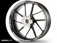 Felgenrandaufkleber GP Race weiß-gold-schwarz Felgenrandaufkleber GP Race weiß-gold-schwarz