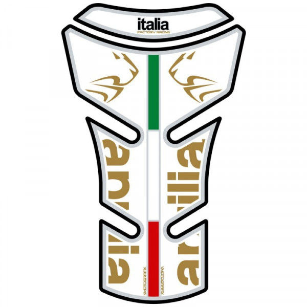Aprilia SL 750 Shiver / GT White 3D Gel Motografix Tank Pad Protector TA020W