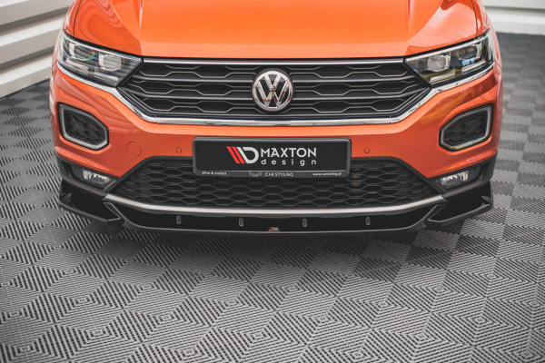 Front Ansatz V.1 Für Volkswagen T-Roc Mk1 Schwarz Hochglanz