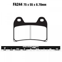 EBC-FA244 HH Bremsbeläge passend für Moto Guzzi und Cagiva EBC-FA244 HH Bremsbeläge passend für Moto Guzzi und Cagiva