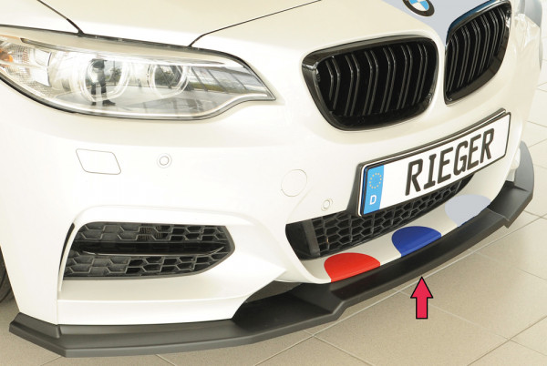 Rieger Spoilerschwert matt schwarz für BMW 2er F22 (1C) Coupé 03.14-06.17 (bis Facelift)