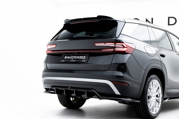 Spoiler CAP Für Skoda Kodiaq Mk2 Schwarz Hochglanz
