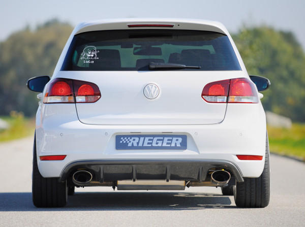 Rieger Heckeinsatz carbon look für VW Golf 6 GTD 5-tür.