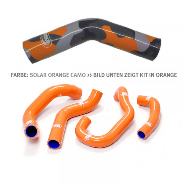 SAMCO SPORT Siliconschlauch Kit OEM Design solar orange camouflage für KTM 1050 1090 1290 S Adventur