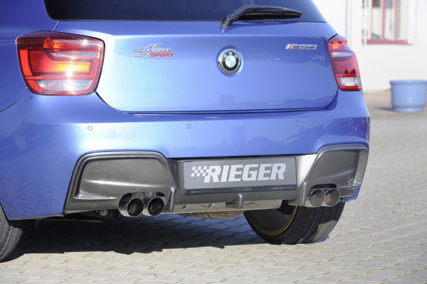 Rieger Heckeinsatz carbon look für BMW 1er F21 (1K2) Lim. / 2-tür. 09.12-03.2015 (bis Facelift)