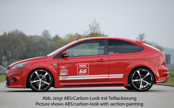 Rieger Seitenschweller links carbon look für Ford Focus 2 ST 3-tür.