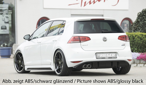Rieger Heckeinsatz matt schwarz für VW Golf 7 5-tür. 10.12-12.16 (bis Facelift)
