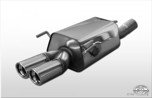 FOX Endschalldämpfer 70mm 2x80 Typ 17 passend für Opel Zafira A OPC